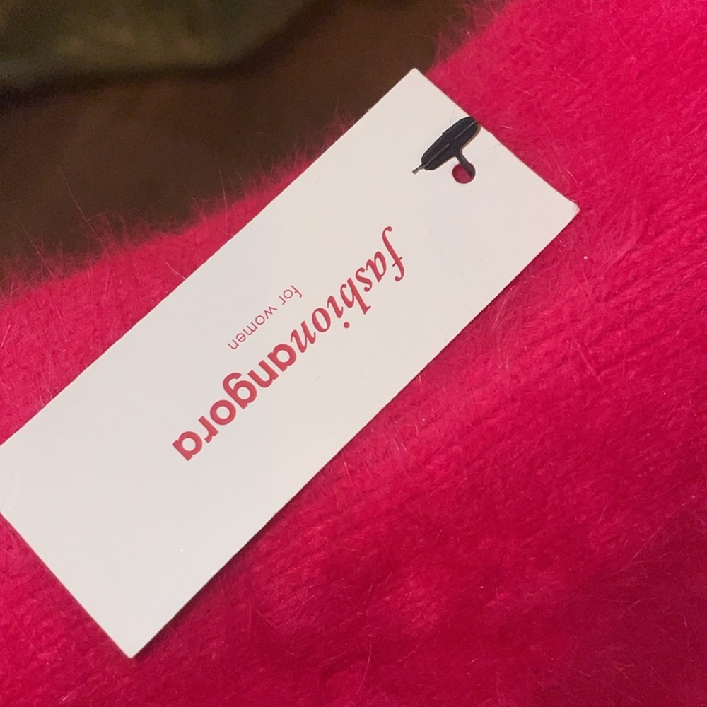 Fashion Angora Barbie core hot pink scarf medium super soft warm - Picture 3 of 8